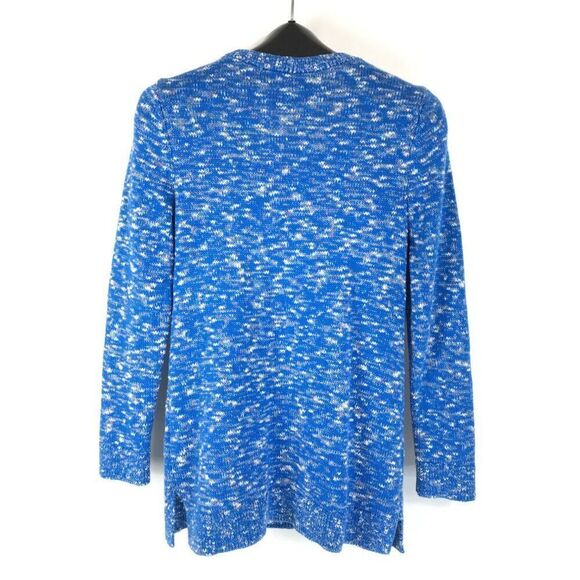 Lands' End Split Neck Pullover Sweater Women's Size XS Blue Stretch Knit Winter - Picture 6 of 13